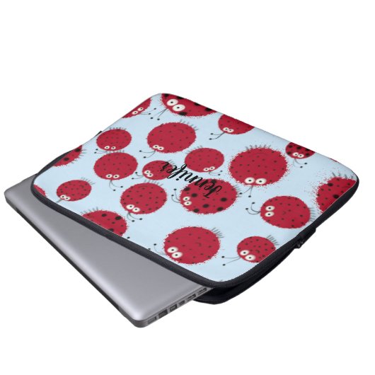 Ladybug Shindig Laptopschutzhülle (Vorne Knopf)