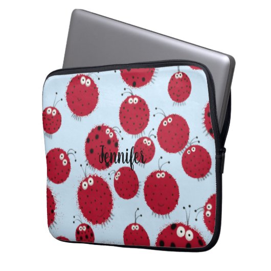 Ladybug Shindig Laptopschutzhülle (Vorderseite Links)