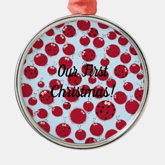 Ladybug Shindig Ornament Aus Metall (Vorne)