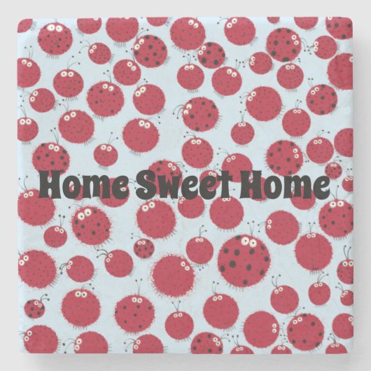 Ladybug Shindig Steinuntersetzer (Vorderseite)