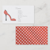 Ladybug Shoe Visitenkarte (Vorne/Hinten)
