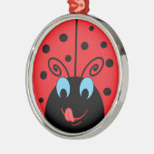 Ladybug Silbernes Ornament (Links)