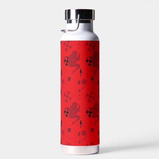 Ladybug Silhouette Red Pattern Trinkflasche (Rechts)