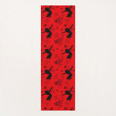 Ladybug Silhouette Red Pattern Yogamatte (Vorderseite)