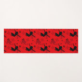 Ladybug Silhouette Red Pattern Yogamatte (Vorderseite (Horizontal))