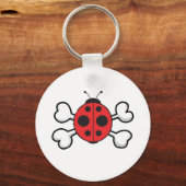 Ladybug Skull und Crossbones Schlüsselanhänger (Vorderseite)