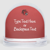 Ladybug Snow Globe Personalized Ladybug Snow Globe Schneekugeln (Rückseite)