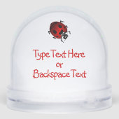 Ladybug Snow Globe Personalized Ladybug Snow Globe Schneekugeln (Rückseite)