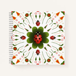 Ladybug Spiral Notebook 8,5" X 8,5" Notizblock