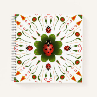 Ladybug Spiral Notebook 8,5" X 8,5" Notizblock