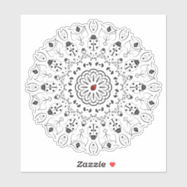 Ladybug Spirit Animal Mandala Aufkleber
