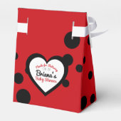 Ladybug Spots Baby Dusche Gastgeschenk Boxen Geschenkschachtel (Rückseite)