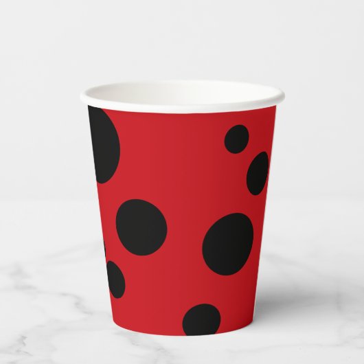 Ladybug Spots Party Pappbecher (Rückseite)