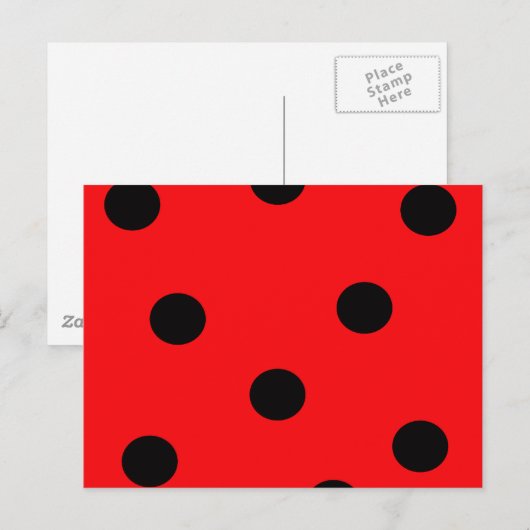 Ladybug Spots Postkarte (Vorne/Hinten)