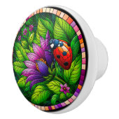 Ladybug Stains Glass Keramikknauf (Rechts)