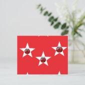Ladybug stars postkarte (Stehend Vorderseite)