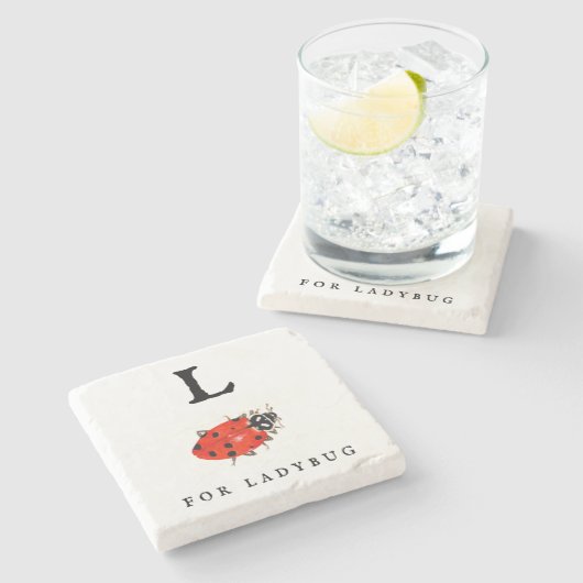 Ladybug Steinuntersetzer (Seitenansicht)