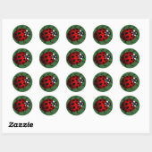 Ladybug Stickers Red Ladybugs Art Stickers (Blatt)