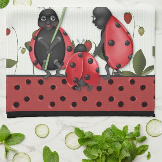 Ladybug Stroll - Anpassen Handtuch (Gefaltet)