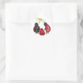 Ladybug Stroll Runder Aufkleber (Tasche)