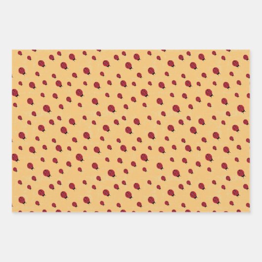 Ladybug Summer Floral Wrapping Paper Multi-Set Geschenkpapier Set (Vorderseite 3)