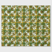 Ladybug-Sunflowers-Kariert- Geschenkpapier (Flach)