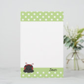 Ladybug-Süsse Briefpapier (Stehend Vorderseite)