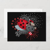 Ladybug-T - Shirt Postkarte (Vorne/Hinten)