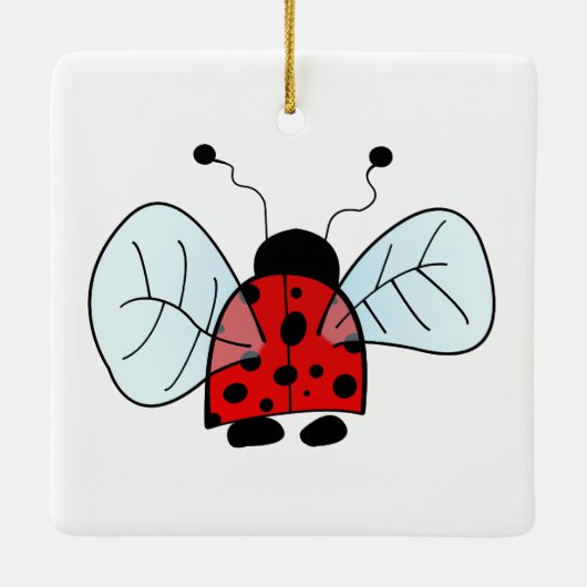 Ladybug Table Lamp Keramikornament (Rückseite)