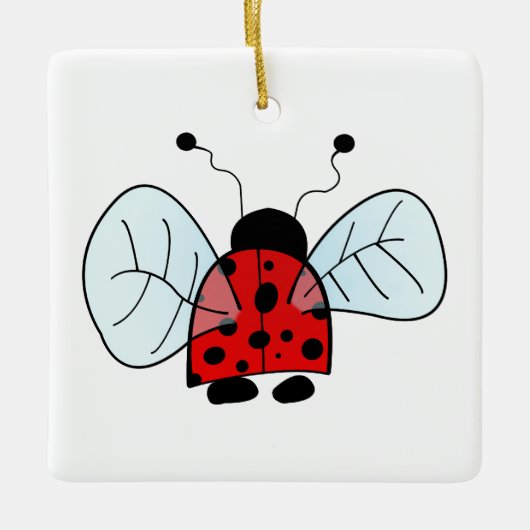 Ladybug Table Lamp Keramikornament (Vorderseite)