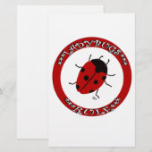 Ladybug-Taste Briefpapier (Vorne/Hinten)