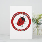 Ladybug-Taste Briefpapier (Stehend Vorderseite)