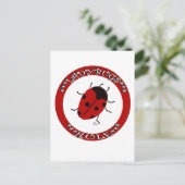 Ladybug-Taste Postkarte (Stehend Vorderseite)