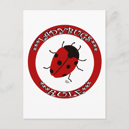 Ladybug-Taste Postkarte (Vorderseite)