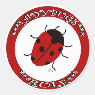 Ladybug-Taste Runder Aufkleber