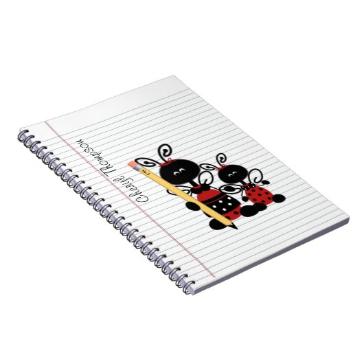 Ladybug Teacher Custom Notizblock (Rechte Seite)