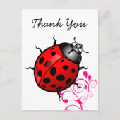 Ladybug thank you postkarte (Vorderseite)