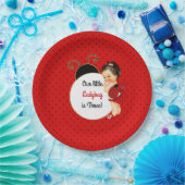 Ladybug Theme Baby Girl Red & Black Pappteller (Party)