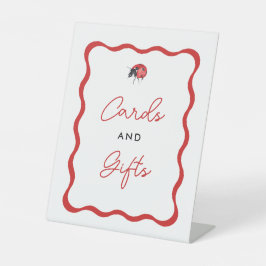 Ladybug Theme Party Cards und Geschenke Sockelschild