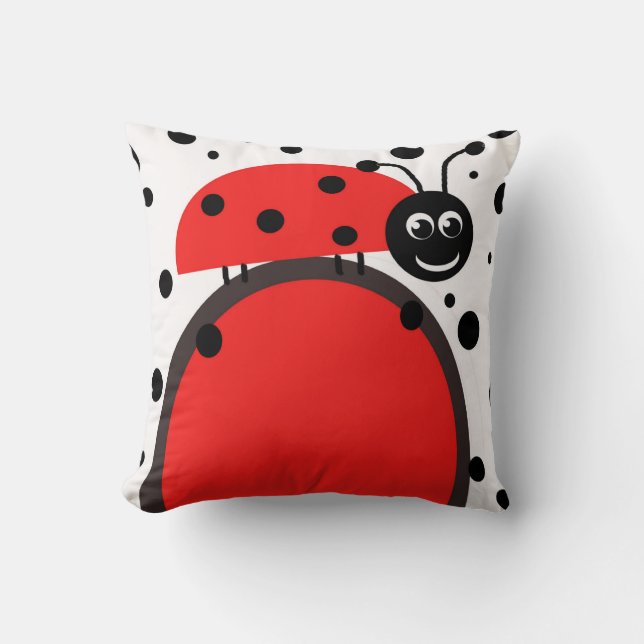 Ladybug Throw PIllow Kissen (Vorderseite)