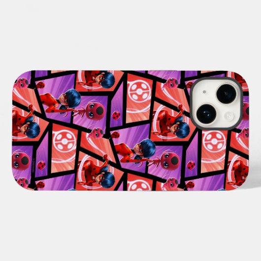 Ladybug & Tikki Muster Case-Mate iPhone Hülle (Rückseite (Horizontal))