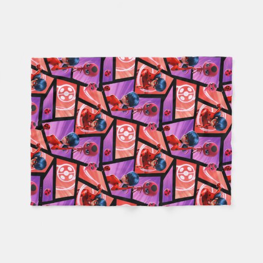 Ladybug & Tikki Muster Fleecedecke (Vorderseite (Horizontal))