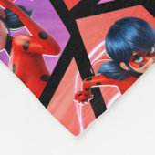 Ladybug & Tikki Muster Fleecedecke (Ecke)