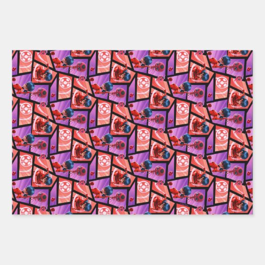 Ladybug & Tikki Muster Geschenkpapier Set (Vorderseite 2)