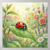 Ladybug Tiny Insects Nursery Poster (Vorne)