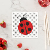 Ladybug über Polka Dots Design Paper Napkins Serviette (Beispiel)
