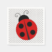Ladybug über Polka Dots Design Paper Napkins Serviette (Vorderseite)