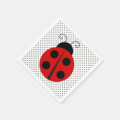 Ladybug über Polka Dots Design Paper Napkins Serviette (Ecke)