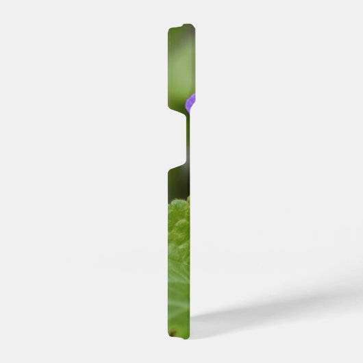 Ladybug über süße Violettsorten-Blume iPhone Hülle (Rechte Seite)