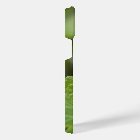 Ladybug über süße Violettsorten-Blume iPhone Hülle (Rechte Seite)